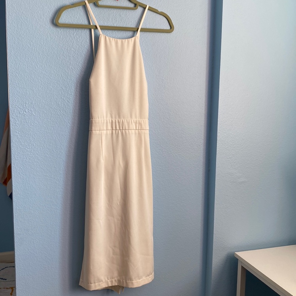 white halter type midi